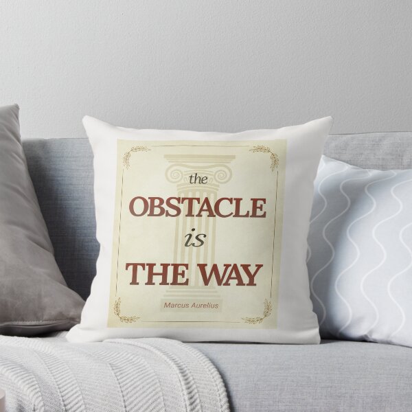 Item preview, The Obstacle Is the Way - Marcus Aurelius - Elegant Script Stoic Quote - Roman Red Version designed and sold by Stoic Core.