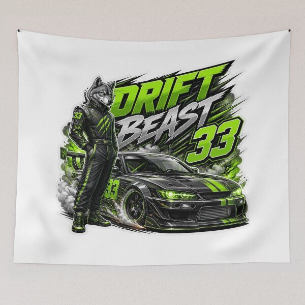Item preview, Drift Beast Japanese Sports Car Graphic | JDM Drift Culture PNG | Racing Lover Apparel Design designed and sold by Stylestickers55.