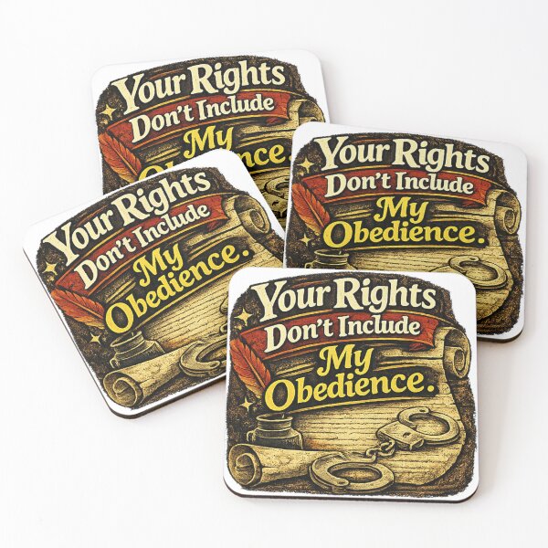 Item preview, Your Rights Don’t Include My Obedience. Funny Political Sarcasm Shirt designed and sold by Slightly Uncalled For.