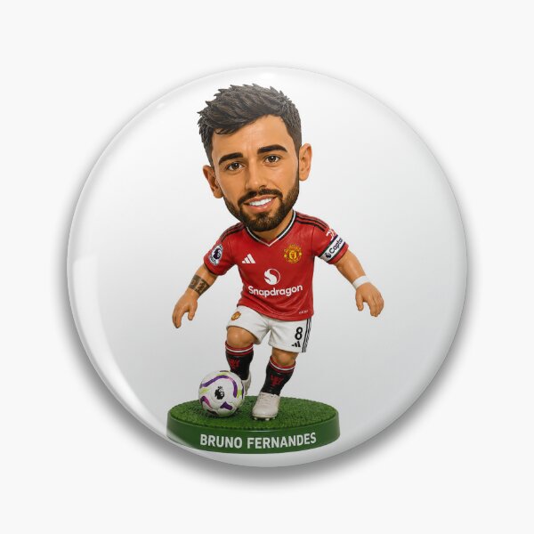 Item preview, Bruno Fernandes Mini Figure Football Fan Art designed and sold by FanFueledStickers.