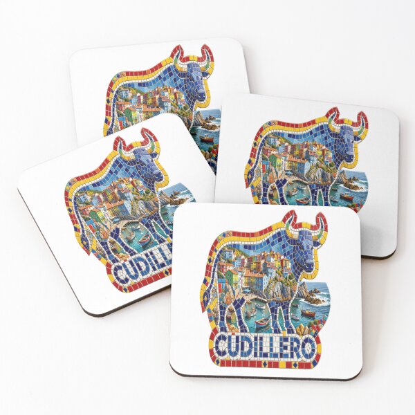 Item preview, Cudillero Harbor Mosaic Travel Sticker Summer Souvenir designed and sold by Imaginarium of Chaos falcon88 .
