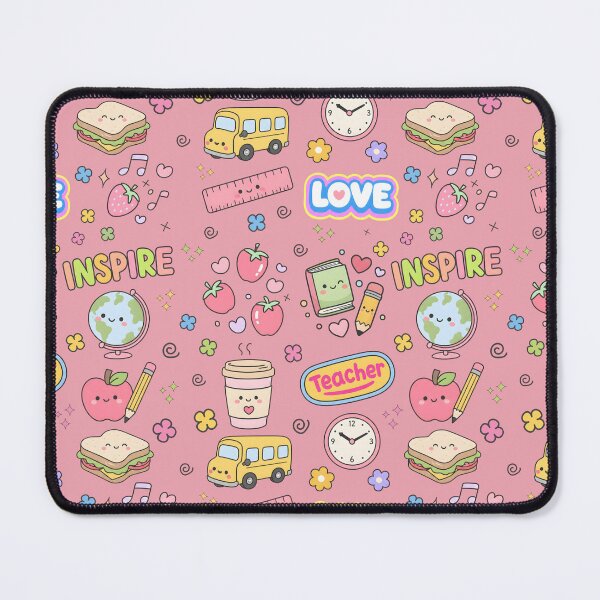 Item preview, Teacher Cute Pastel Seamless School Pattern Collage designed and sold by HowToCanadian.