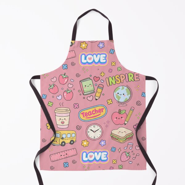 Item preview, Teacher Cute Pastel Seamless School Pattern Collage designed and sold by HowToCanadian.