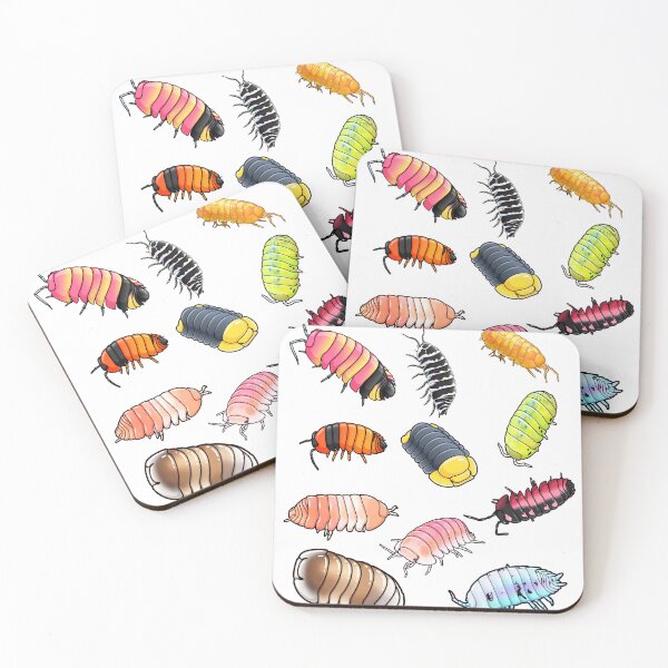 Item preview, Kawaii Colorful Isopods Collection - Cute Cubaris Woodlouse designed and sold by Neurospicy Trolls.