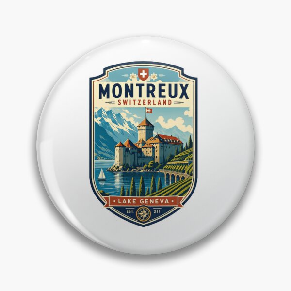 Item preview, Montreux Switzerland Lake Geneva Est. XII Swiss Travel Vacation Souvenir designed and sold by Simsimah26Parks.
