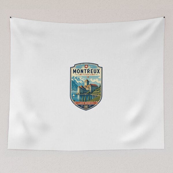 Item preview, Montreux Switzerland Lake Geneva Est. XII Swiss Travel Vacation Souvenir designed and sold by Simsimah26Parks.
