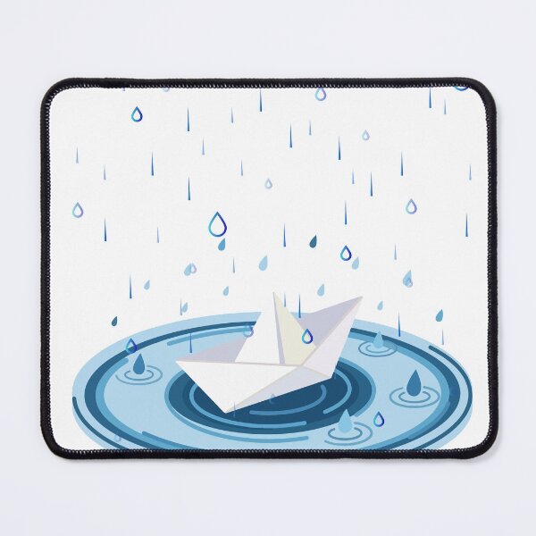 Item preview, Paper Boat Floating in Rain Illustration designed and sold by Cutethings3.
