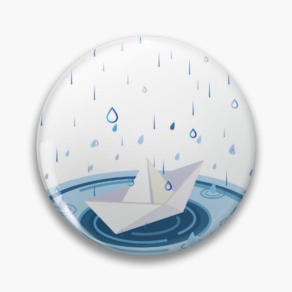 Item preview, Paper Boat Floating in Rain Illustration designed and sold by Cutethings3.