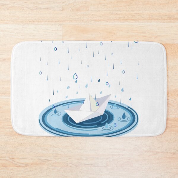 Item preview, Paper Boat Floating in Rain Illustration designed and sold by Cutethings3.