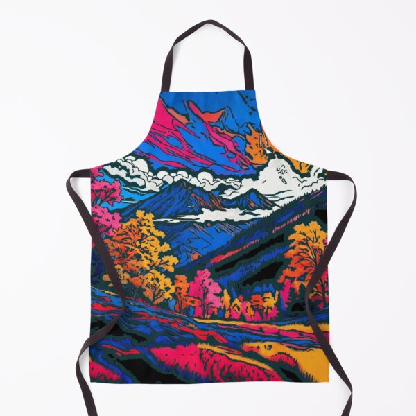 Item preview, Vibrant Pop Art Colorful Mountain Valley Landscape designed and sold by Nexus Space.