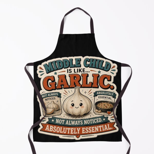 Item preview, Middle Child Is Like Garlic. Not Always Noticed. Absolutely Essential. designed and sold by OneDotSpot.