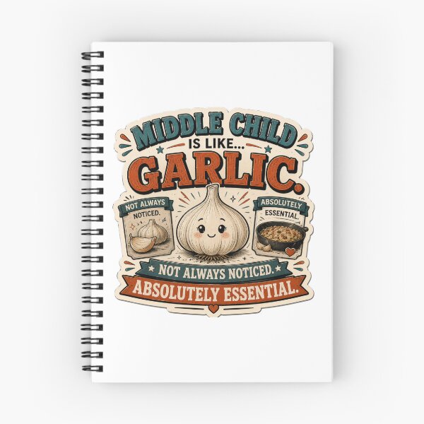 Item preview, Middle Child Is Like Garlic. Not Always Noticed. Absolutely Essential. designed and sold by OneDotSpot.