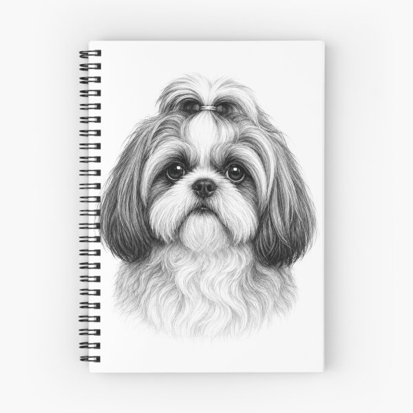Item preview, Elegant Black and White Shih Tzu Portrait designed and sold by ShopFanCreation.