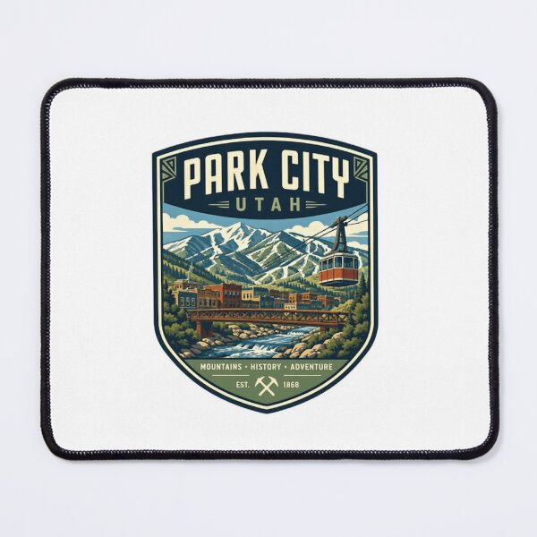 Item preview, Park City Utah Mountains History Adventure Travel Souvenir Skier Snowboarder designed and sold by Simsimah26Parks.