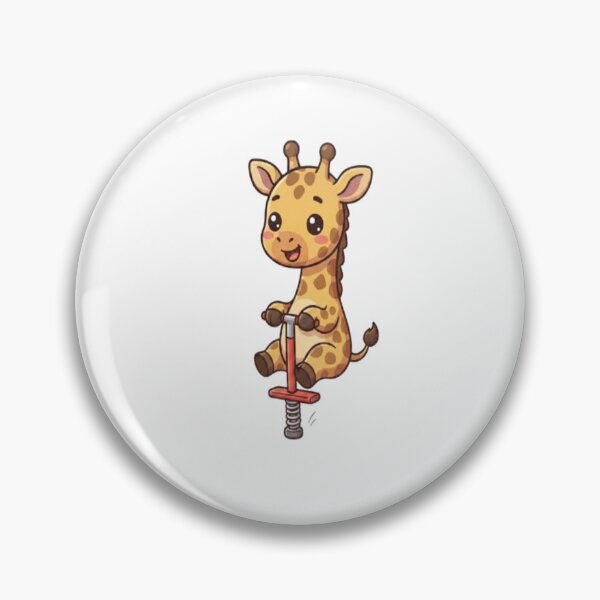 Item preview, Cute Giraffe Riding Pogo Stick designed and sold by Ella_Sketch.
