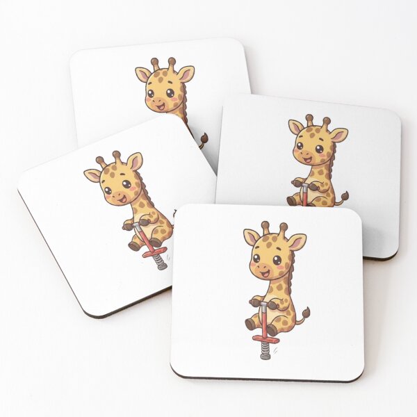 Item preview, Cute Giraffe Riding Pogo Stick designed and sold by Ella_Sketch.