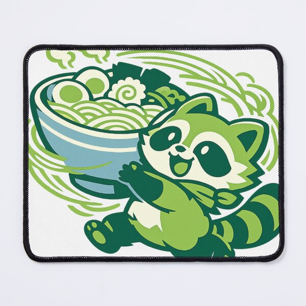 Item preview, Kawaii Tanuki Carrying Giant Ramen Bowl Japanese Foodie Sticker designed and sold by kawaii animal store (in Japan).