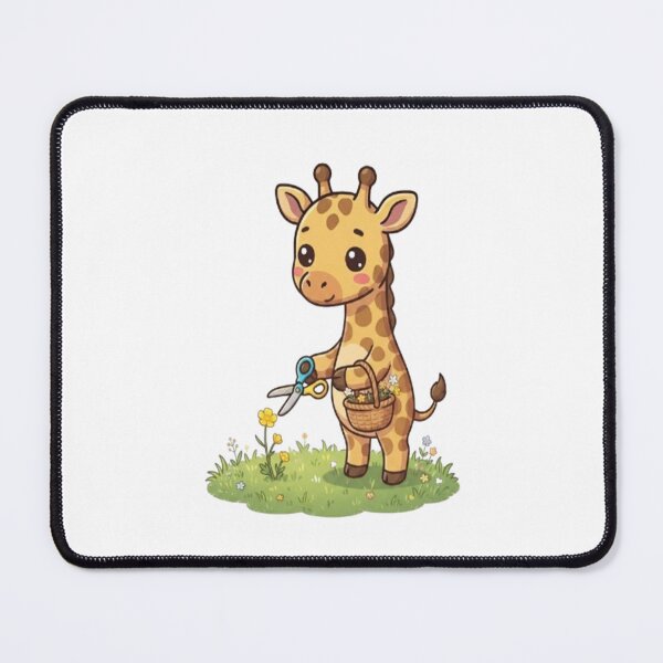 Item preview, Cute Giraffe Harvesting Wild Flowers designed and sold by Ella_Sketch.