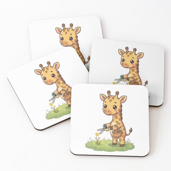 Item preview, Cute Giraffe Harvesting Wild Flowers designed and sold by Ella_Sketch.