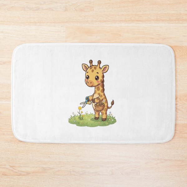 Item preview, Cute Giraffe Harvesting Wild Flowers designed and sold by Ella_Sketch.