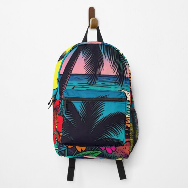 Item preview, Vibrant Pop Art Tropical Beach Palm Trees Sunset Art designed and sold by Nexus Space.