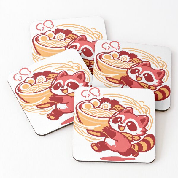 Item preview, Kawaii Tanuki Carrying Giant Ramen Bowl Japanese Foodie Sticker designed and sold by kawaii animal store (in Japan).