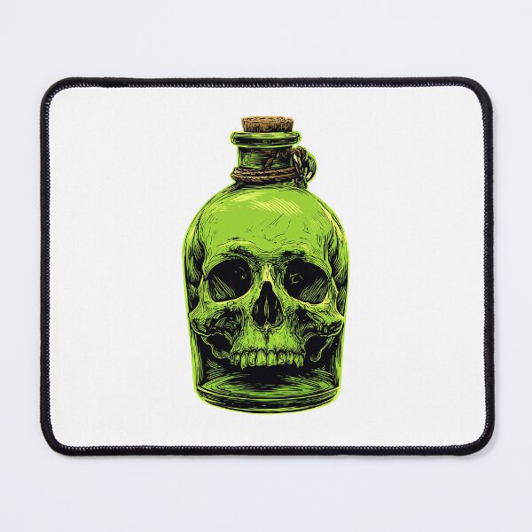 Item preview, Neon green skull poison bottle designed and sold by robyeyedropy.