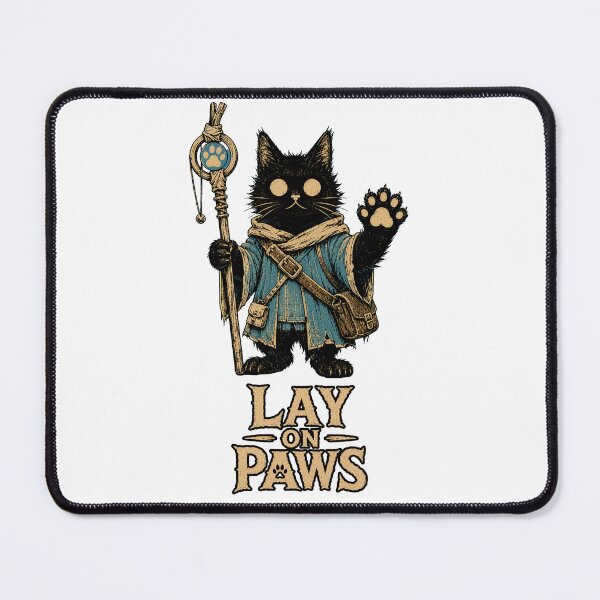 Item preview, Lay on Paws | Funny Paladin Cat designed and sold by Bisonia.