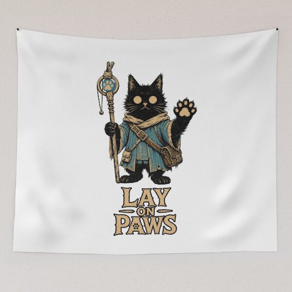 Item preview, Lay on Paws | Funny Paladin Cat designed and sold by Bisonia.