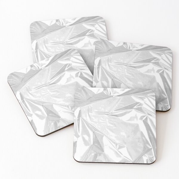 Item preview, Crumpled Silver Foil Texture Metallic Plastic Wrap Pattern designed and sold by LYAN-STORE.