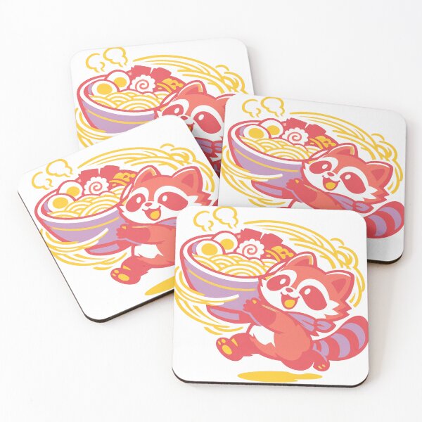 Item preview, Kawaii Tanuki Carrying Giant Ramen Bowl Japanese Foodie Sticker designed and sold by kawaii animal store (in Japan).