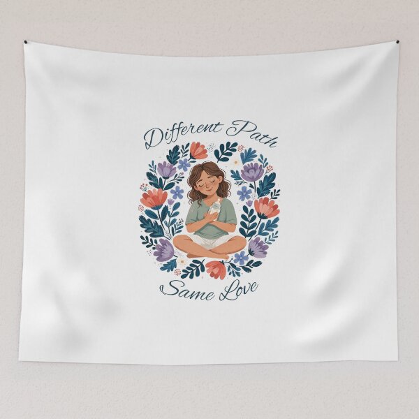 Item preview, Different Path Same Love - Bottle Feeding Mom Floral Wreath designed and sold by Neurospicy Trolls.