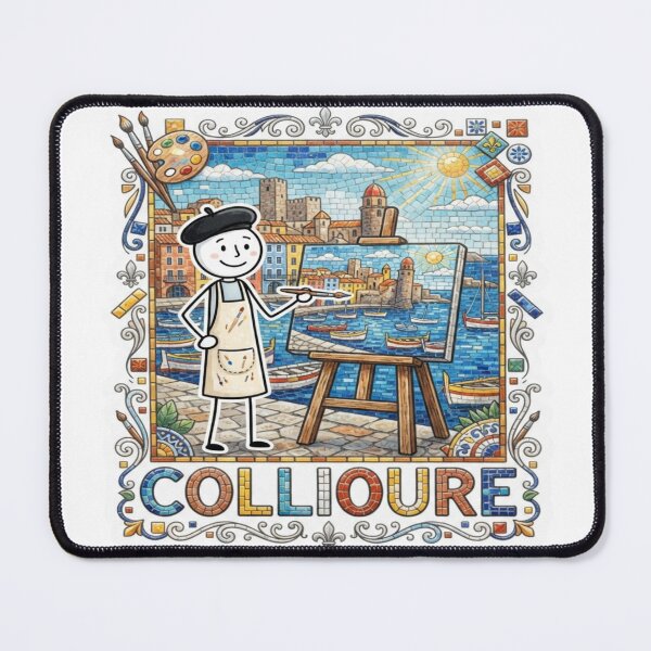 Item preview, Collioure Artist Mosaic Travel Sticker Summer Souvenir designed and sold by Imaginarium of Chaos falcon88 .