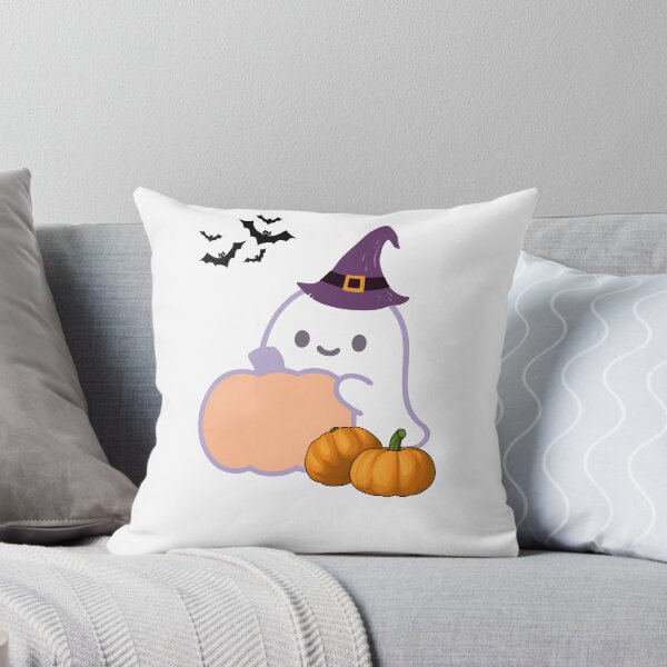 Item preview, Cute Ghost Witch with Halloween Pumpkins designed and sold by KristinaArts.