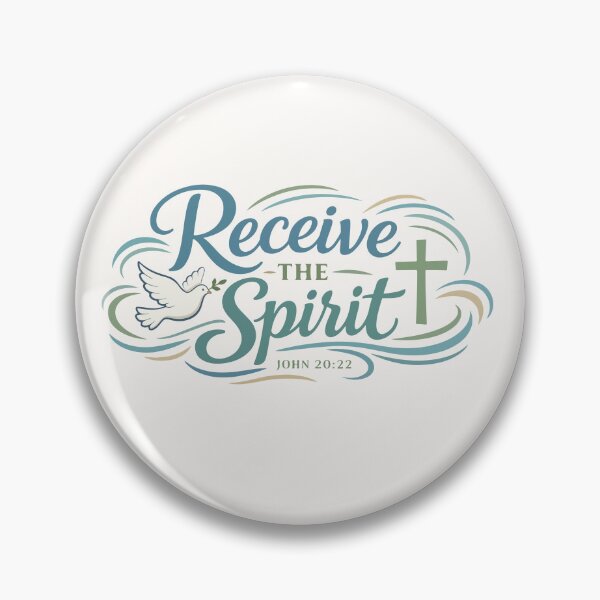 Item preview, Receive the Spirit Christian Dove – John 20:22 Bible Verse  designed and sold by stylishdzign.