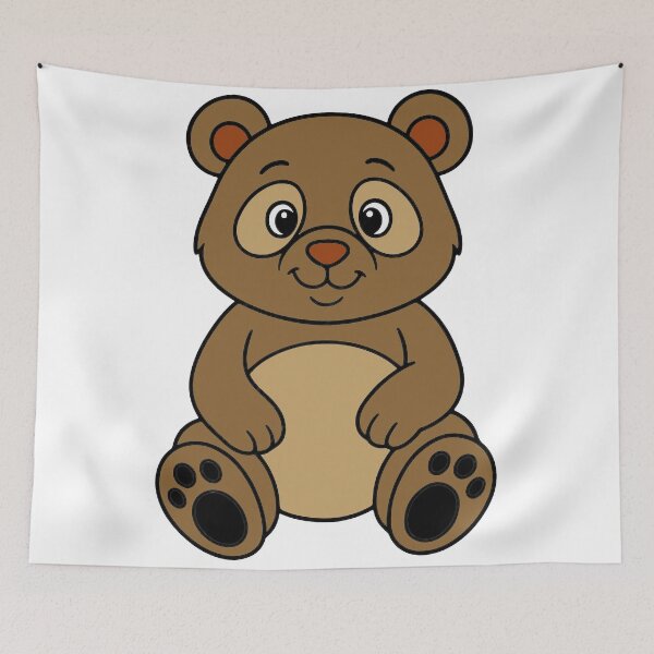 Item preview, Cute Sitting Brown Bear Cartoon designed and sold by raplesarjuna15.