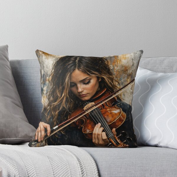 Item preview, Soulful Female Violinist – Contemporary Abstract Classical Music Art Print designed and sold by Kaleidoscope Print.