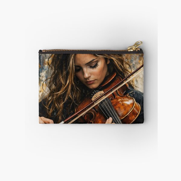 Item preview, Soulful Female Violinist – Contemporary Abstract Classical Music Art Print designed and sold by Kaleidoscope Print.
