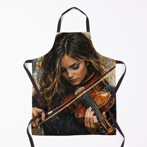 Item preview, Soulful Female Violinist – Contemporary Abstract Classical Music Art Print designed and sold by Kaleidoscope Print.