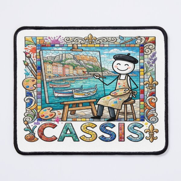 Item preview, Cassis Painter Mosaic Travel Sticker Summer Souvenir designed and sold by Imaginarium of Chaos falcon88 .