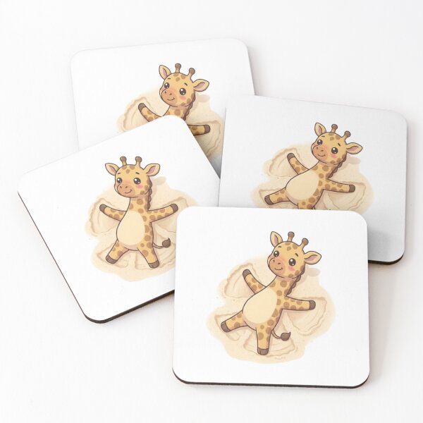 Item preview, Cute Giraffe Making Sand Angel designed and sold by Ella_Sketch.