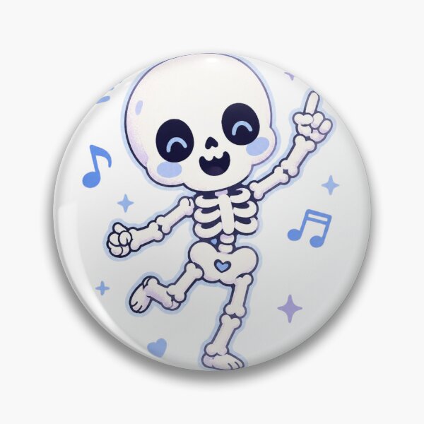 Item preview, Dancing Skelly Cutie – Cute Pastel Skeleton Sticker designed and sold by Cerys-GS.