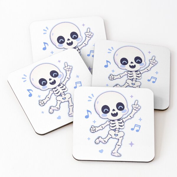 Item preview, Dancing Skelly Cutie – Cute Pastel Skeleton Sticker designed and sold by Cerys-GS.