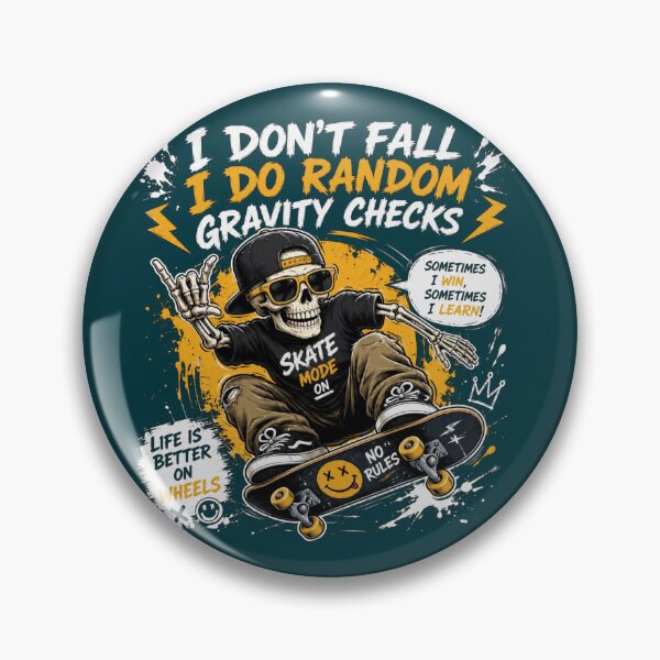 Item preview, Funny Skeleton Skater Aesthetic Gravity Check Meme designed and sold by W&RParadise.