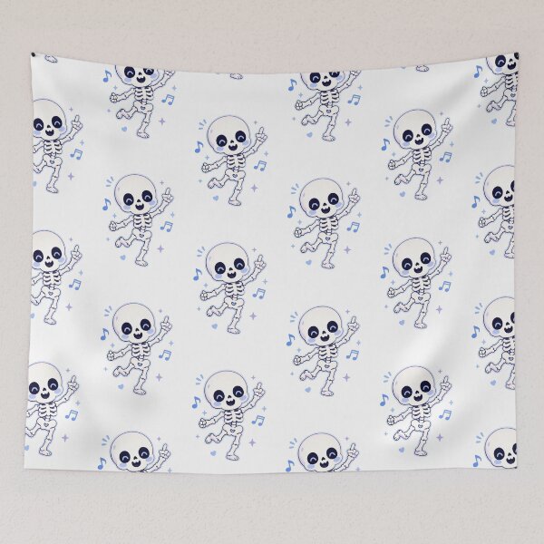 Item preview, Dancing Skelly Cutie – Cute Pastel Skeleton Sticker designed and sold by Cerys-GS.