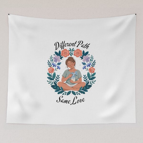 Item preview, Different Path Same Love - Pumping Mom Boho Floral Wreath designed and sold by Neurospicy Trolls.