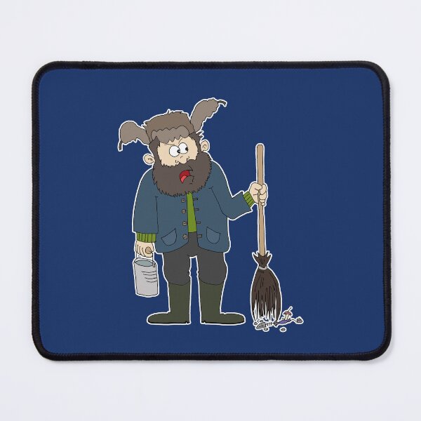 Item preview, Spring Cleaning Meme Sticker | Funny Custodian & Grumpy Janitor Cartoon designed and sold by MyxaART.