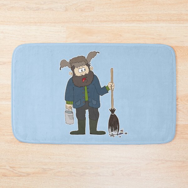 Item preview, Spring Cleaning Meme Sticker | Funny Custodian & Grumpy Janitor Cartoon designed and sold by MyxaART.