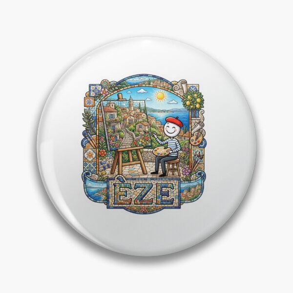 Item preview, Eze Artist Mosaic Travel Sticker Summer Souvenir designed and sold by Imaginarium of Chaos falcon88 .