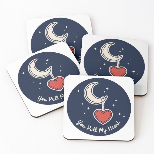 Item preview, You Pull My Heart Moon Love Art designed and sold by SK ArtNest.